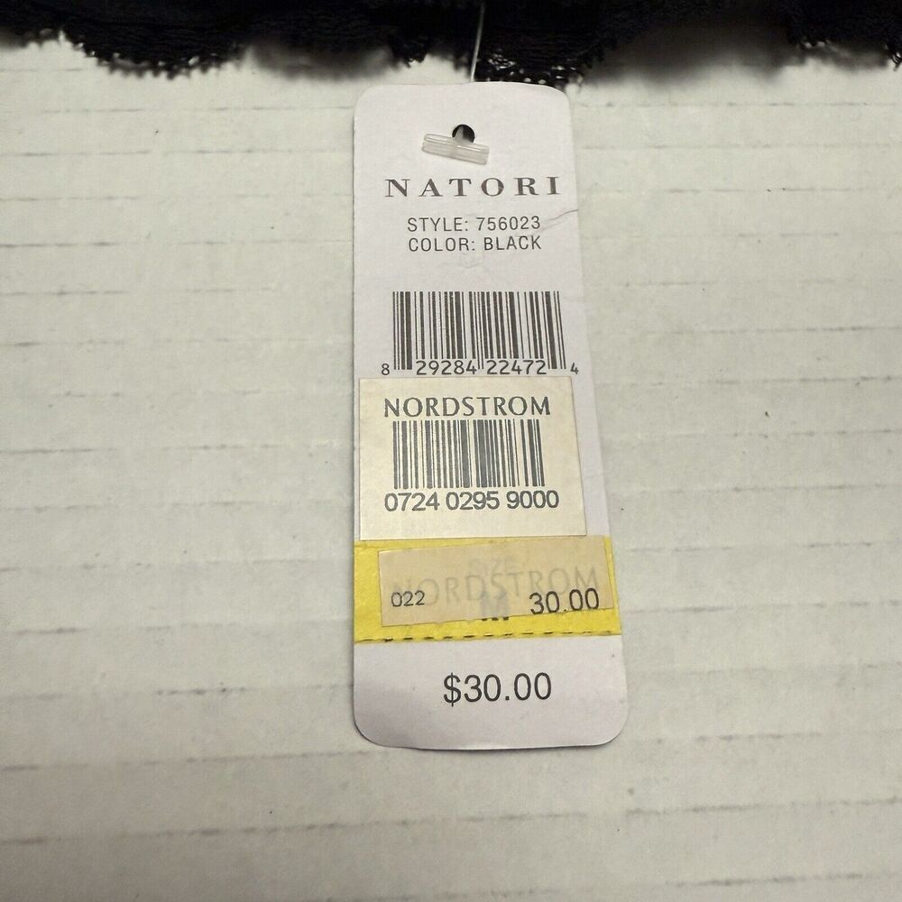 Natori‎ Feathers Hipster Briefs Black Underwear Panties 756023 Women's Size M - Picture 4 of 7